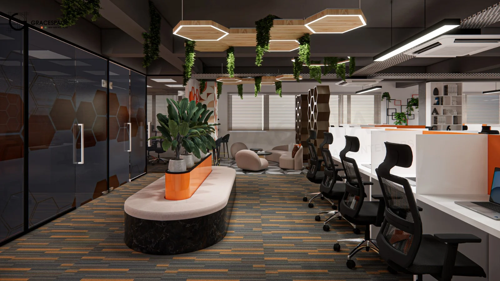 Kohive office image with chair and desks