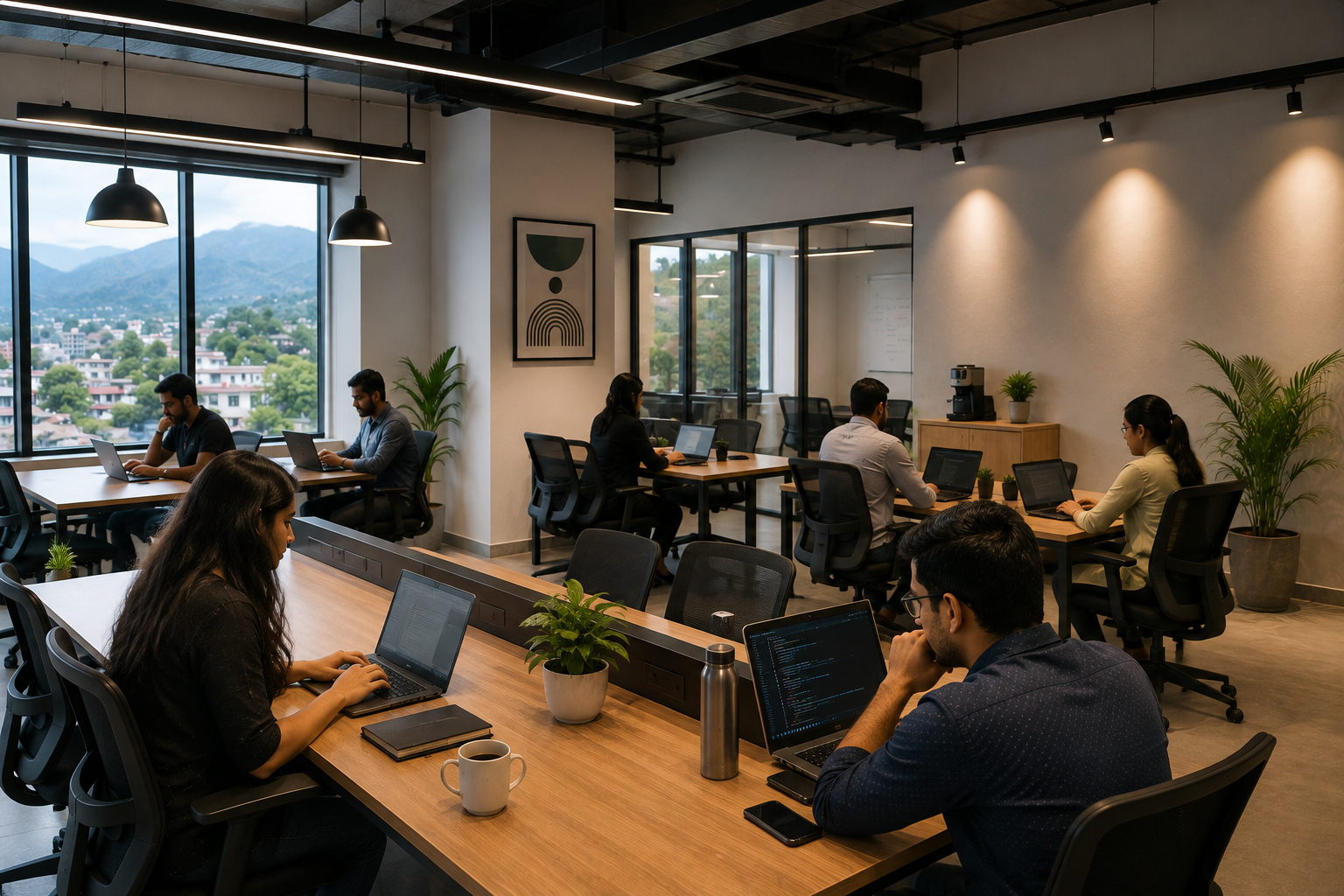 Modern coworking space in Dehradun at Kohive